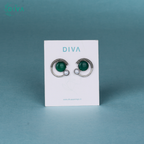 Emerald Aura Studs