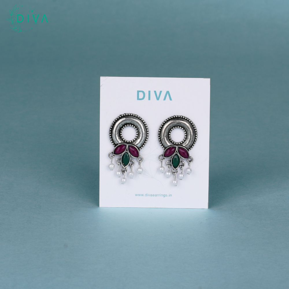 Classic Meenakari Pearl Drops