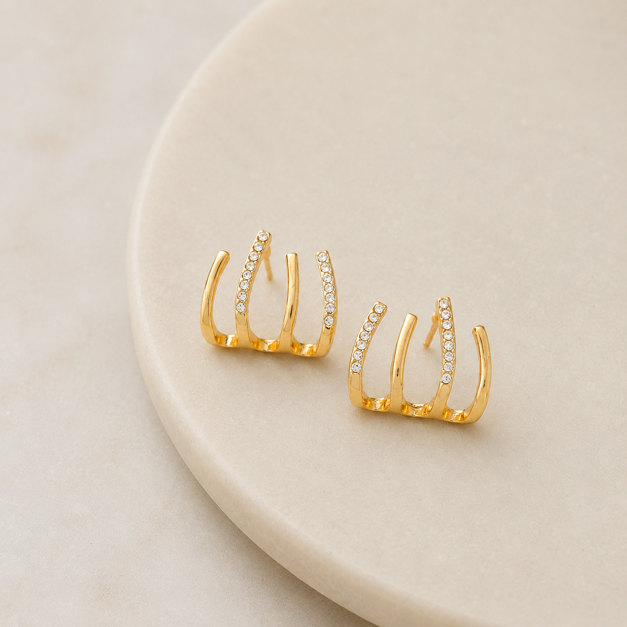 Golden Love Vault for Her - 12 Premium Earrings with Velvet Organizer