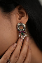 Classic Meenakari Pearl Drops