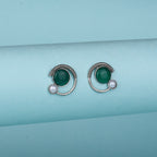 Emerald Aura Studs