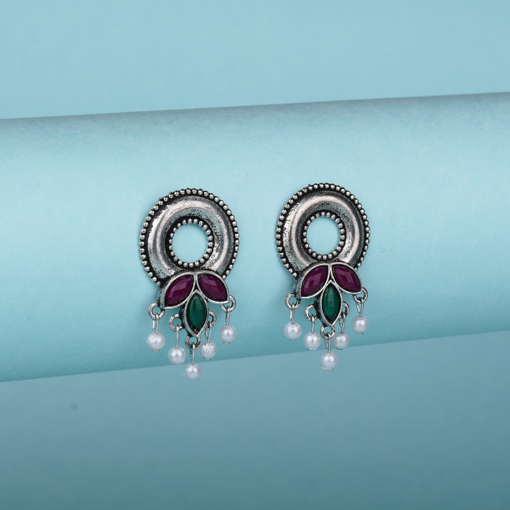 Classic Meenakari Pearl Drops