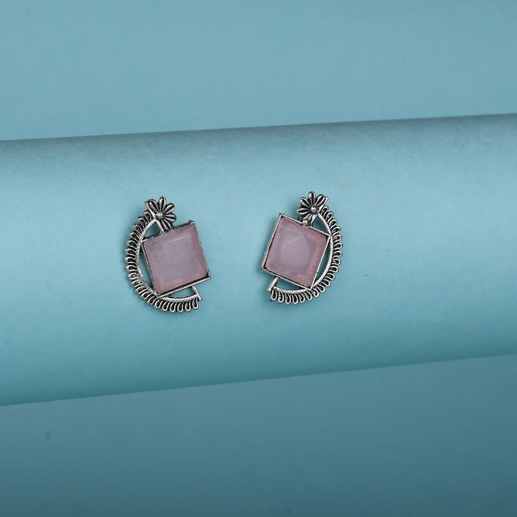 Blush Pink Stone Studs
