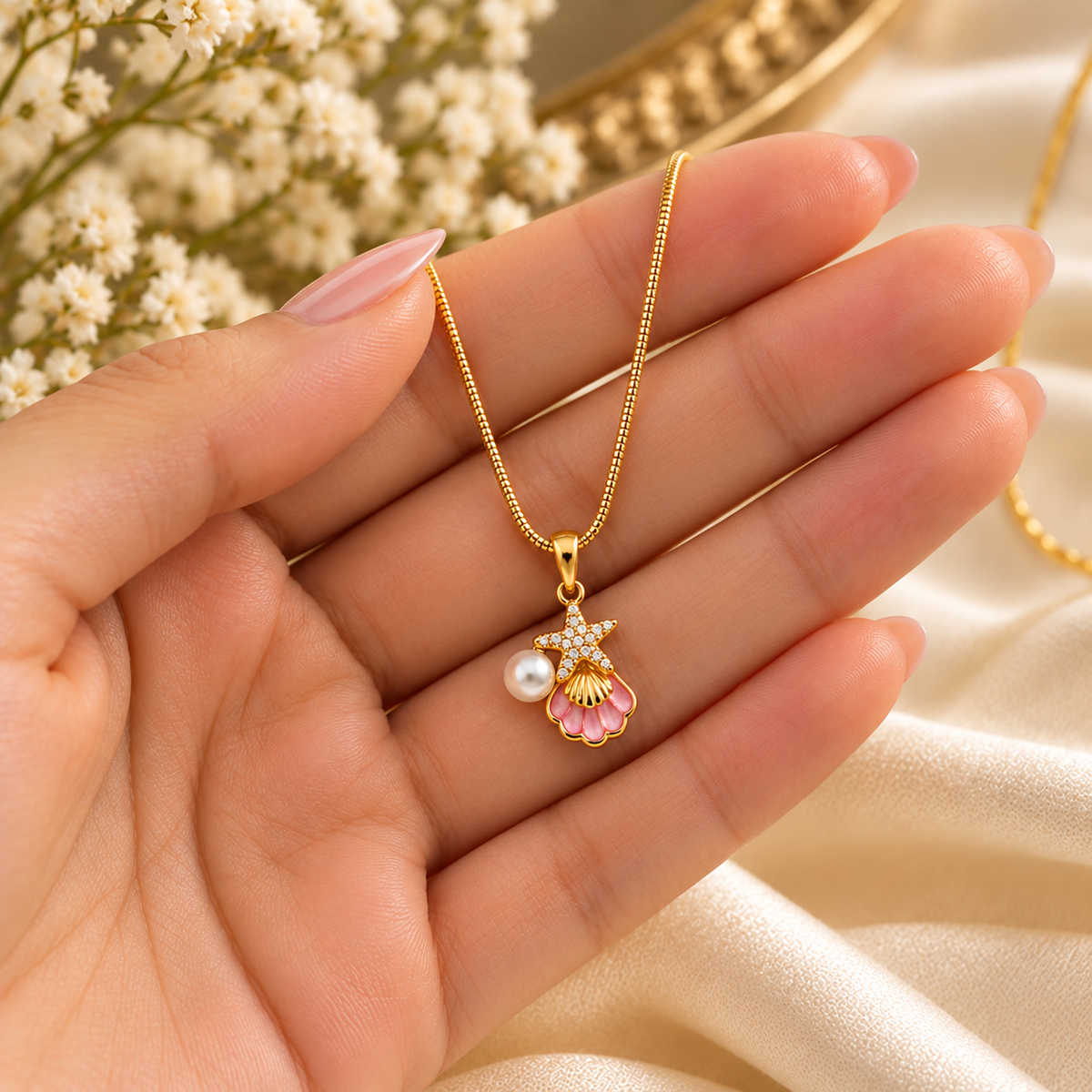 Pink Ocean Muse Necklace