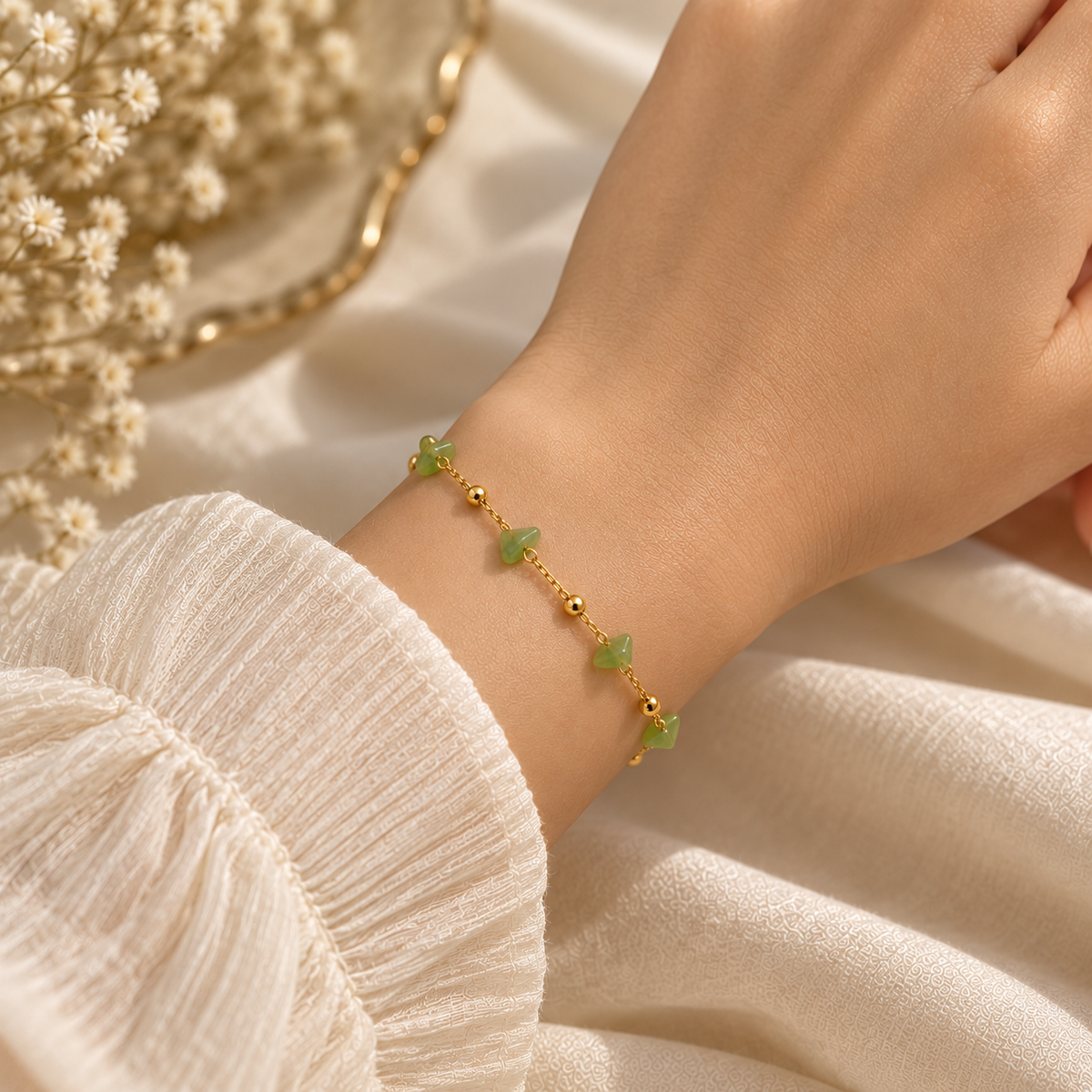 Green Bead Bracelet