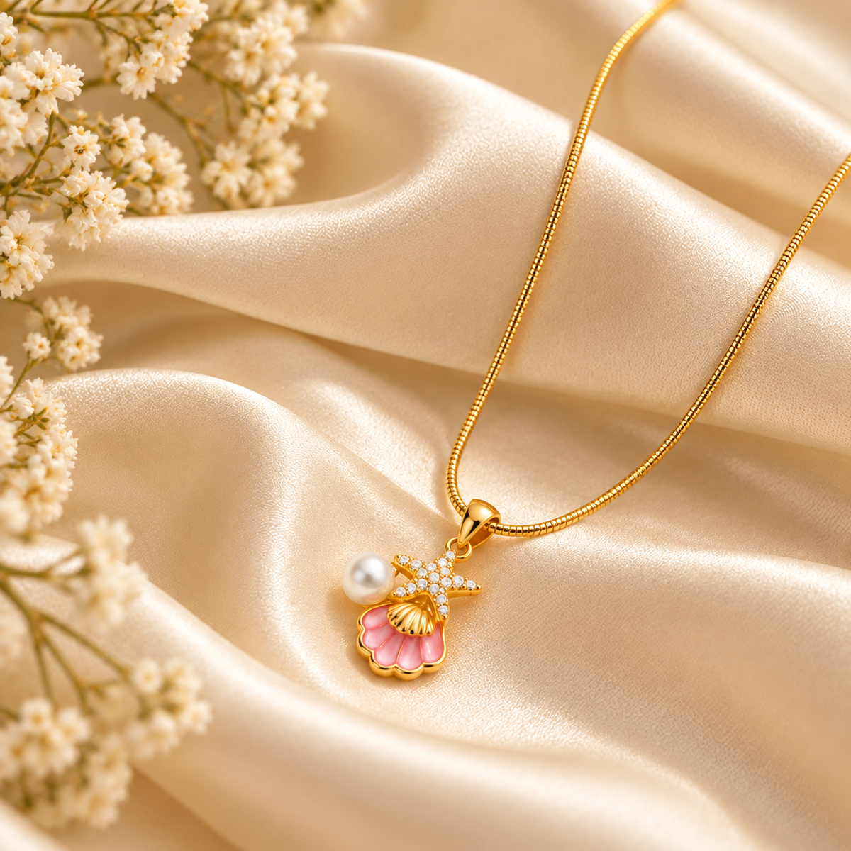 Pink Ocean Muse Necklace
