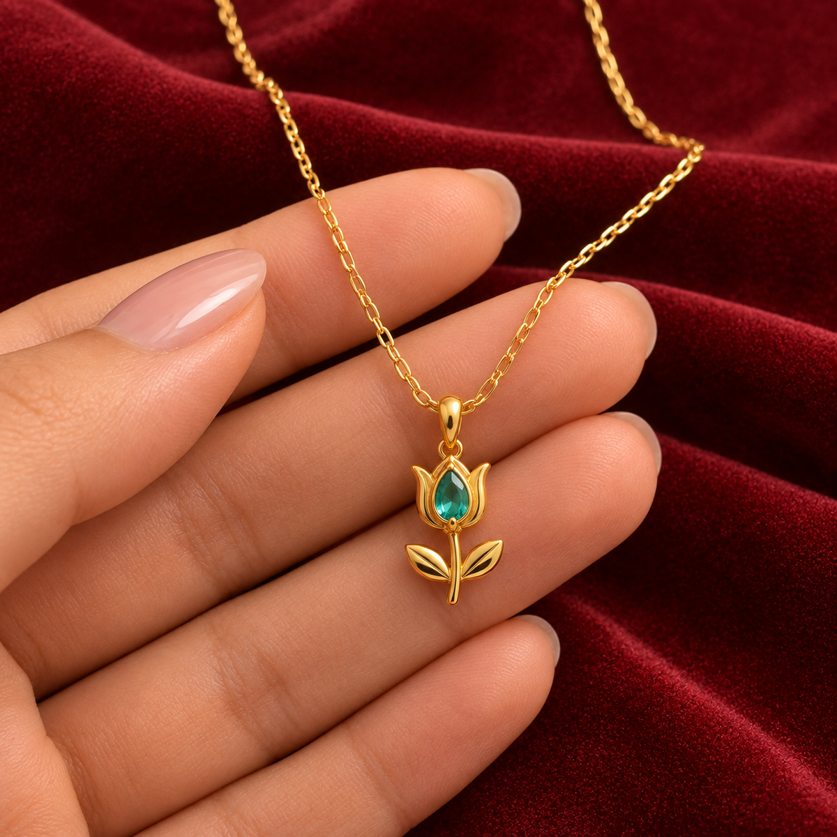Azure Tulip Necklace