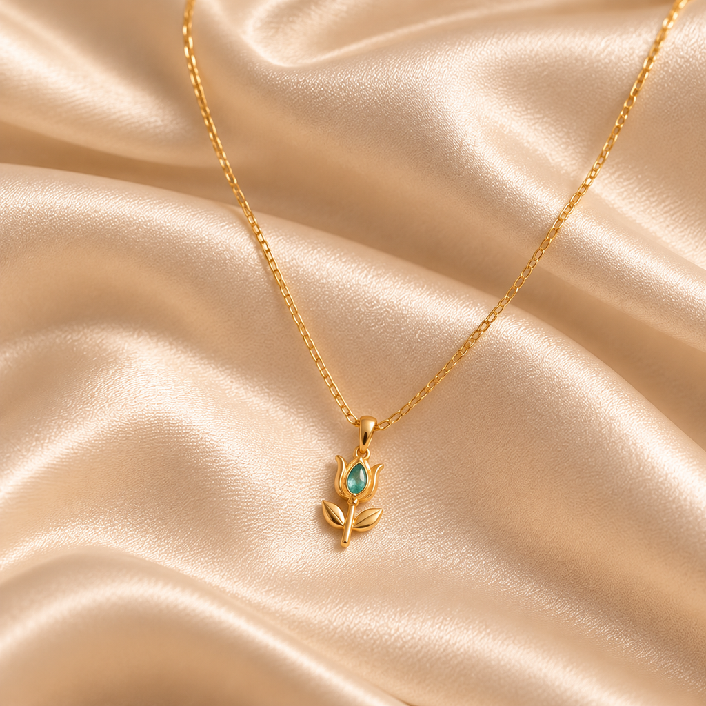 Azure Tulip Necklace