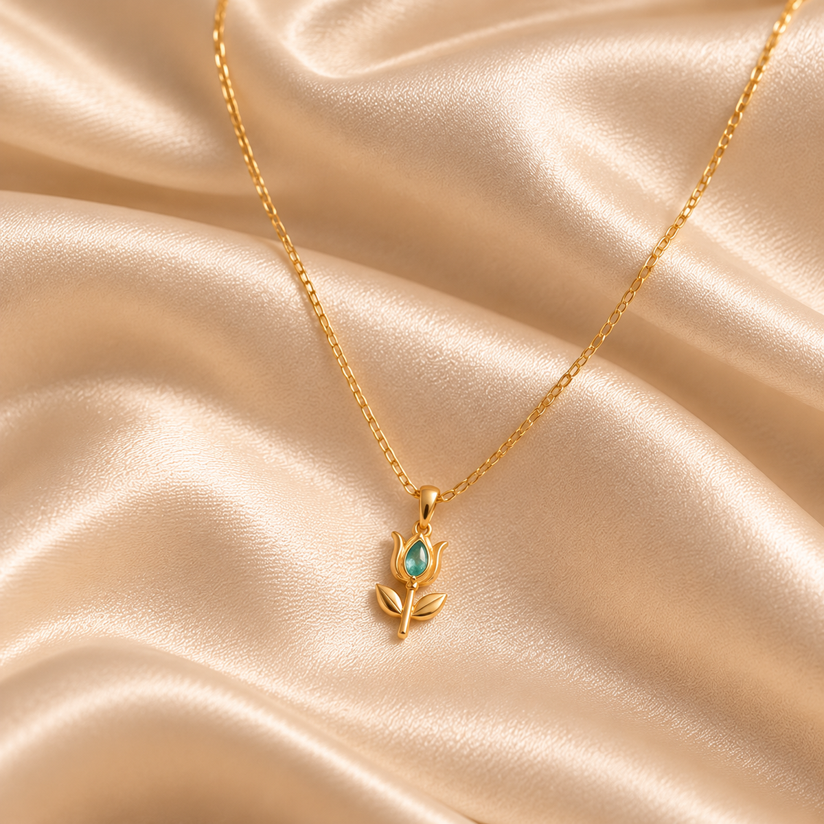 Azure Tulip Necklace