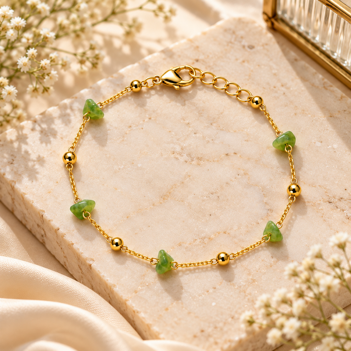 Green Bead Bracelet