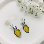 Yellow Deer Danglers