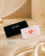 DIVA product with a card and heart design on a marble surface