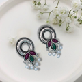 Classic Meenakari Pearl Drops