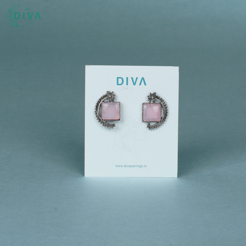 Blush Pink Stone Studs