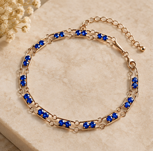 Sapphire Link Bracelet
