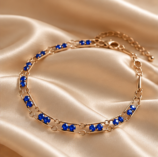 Sapphire Link Bracelet