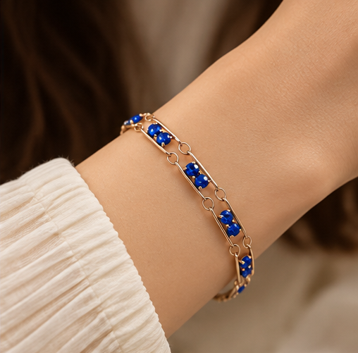 Sapphire Link Bracelet