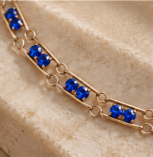 Sapphire Link Bracelet