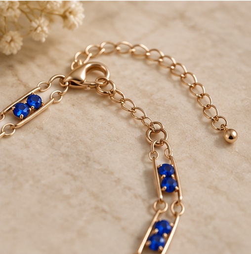 Sapphire Link Bracelet