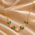 Pink Tulip Blossom Necklace