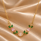 Pink Tulip Blossom Necklace