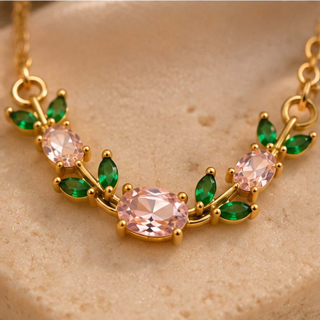 Pink Tulip Blossom Necklace