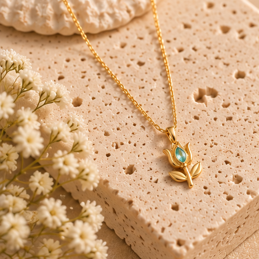 Azure Tulip Necklace
